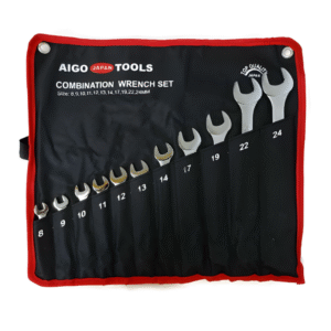 Aigo 11pc. Combination Wrench Set 8 to 24mm LBC-11PCS Made in Japan