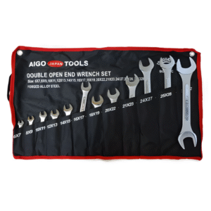 Aigo 12pc. Double Open End Wrench 6 to 32mm LBC-12pcs Made in Japan