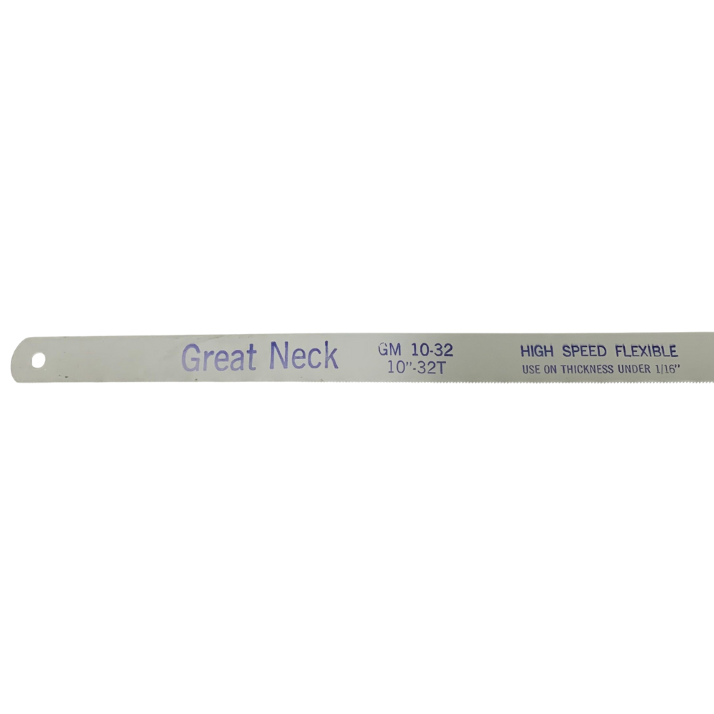 Great Neck Flexible High Speed Hacksaw Blade 10" x 32T Made in U.S.A. - Image 2