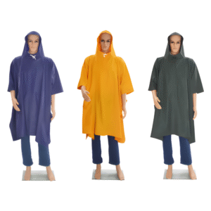 Hercules Heavy Gauge Poncho #1000 Color: Olive, Yellow Gold & Navy Blue