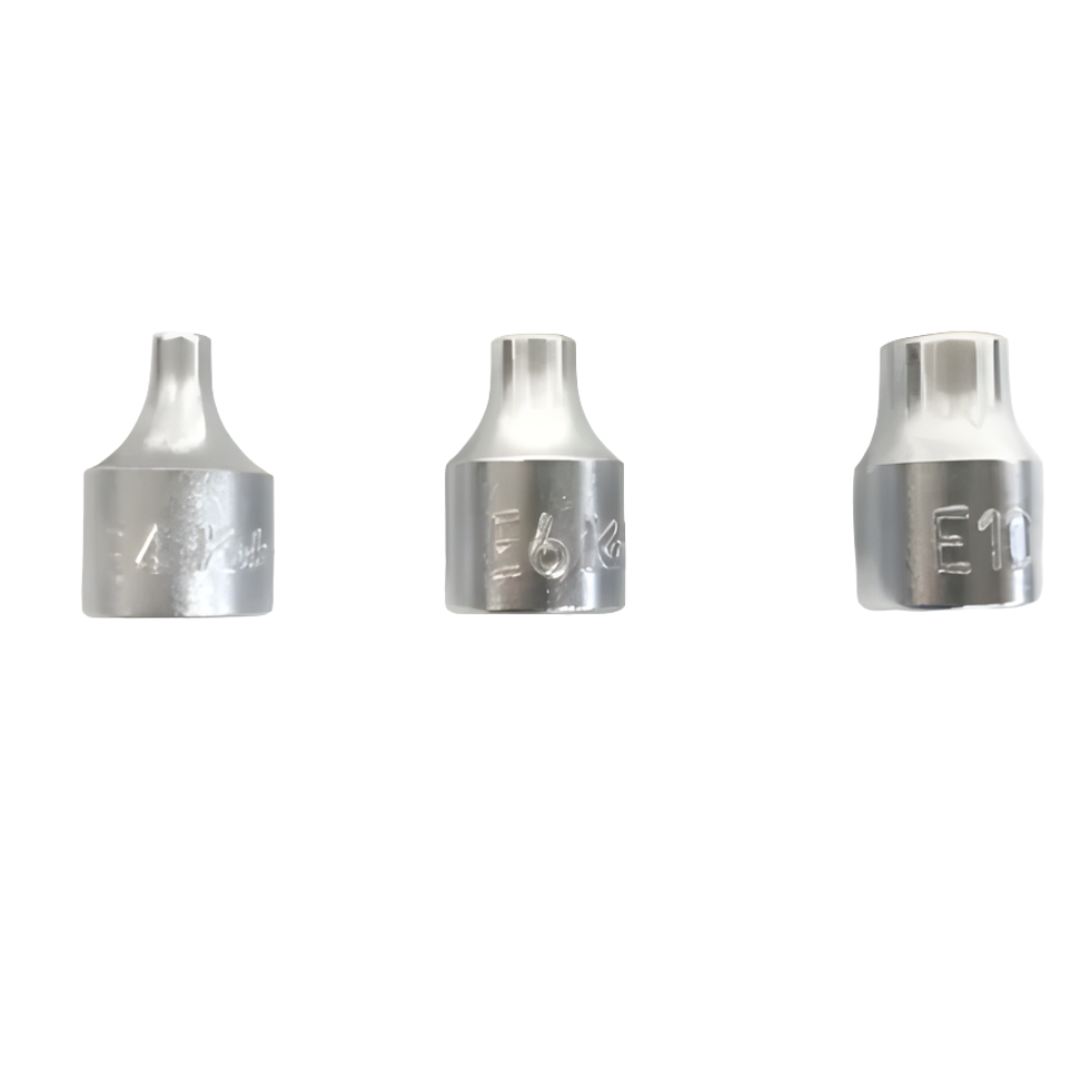 Koken 3/8 Dr. Hexagonal Lobular Torx Socket Wrench E4, E6 & E10 Model: 3425E Made in Japan