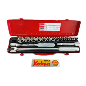 Koken 17pc. 1/2 Dr. Socket Set 3/8" - 1" 6pts. Made in Japan Model: 4230-A 6P
