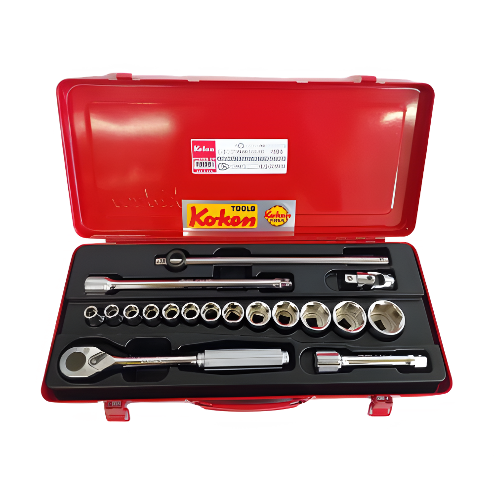 Koken 18pc. 1/2 Dr. Socket Set 19mm - 32mm 6pts Made in Japan Model: 4250HM