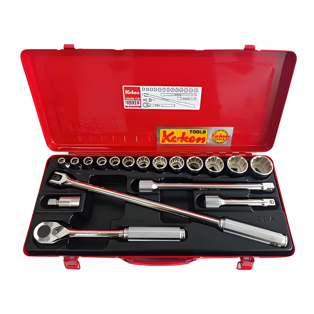 Koken 18pc. 1/2 Dr. Socket Set 8mm-32mm 12pts Made in Japan 4289M-12P