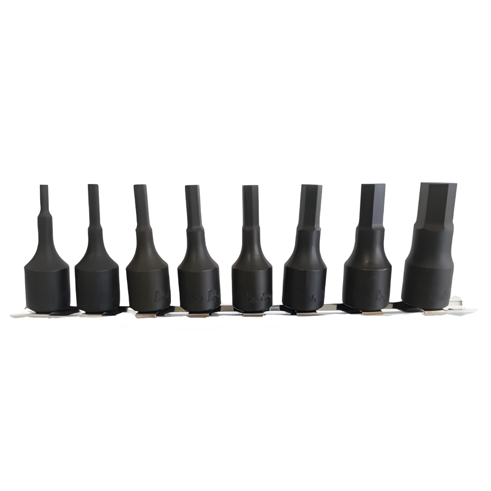 Koken 8pcs. 3/8 Dr. Impact Hexagonal Head Socket Set on Rail  1/8 - 1/2  Made in Japan Model: RS3012A/8-L52
