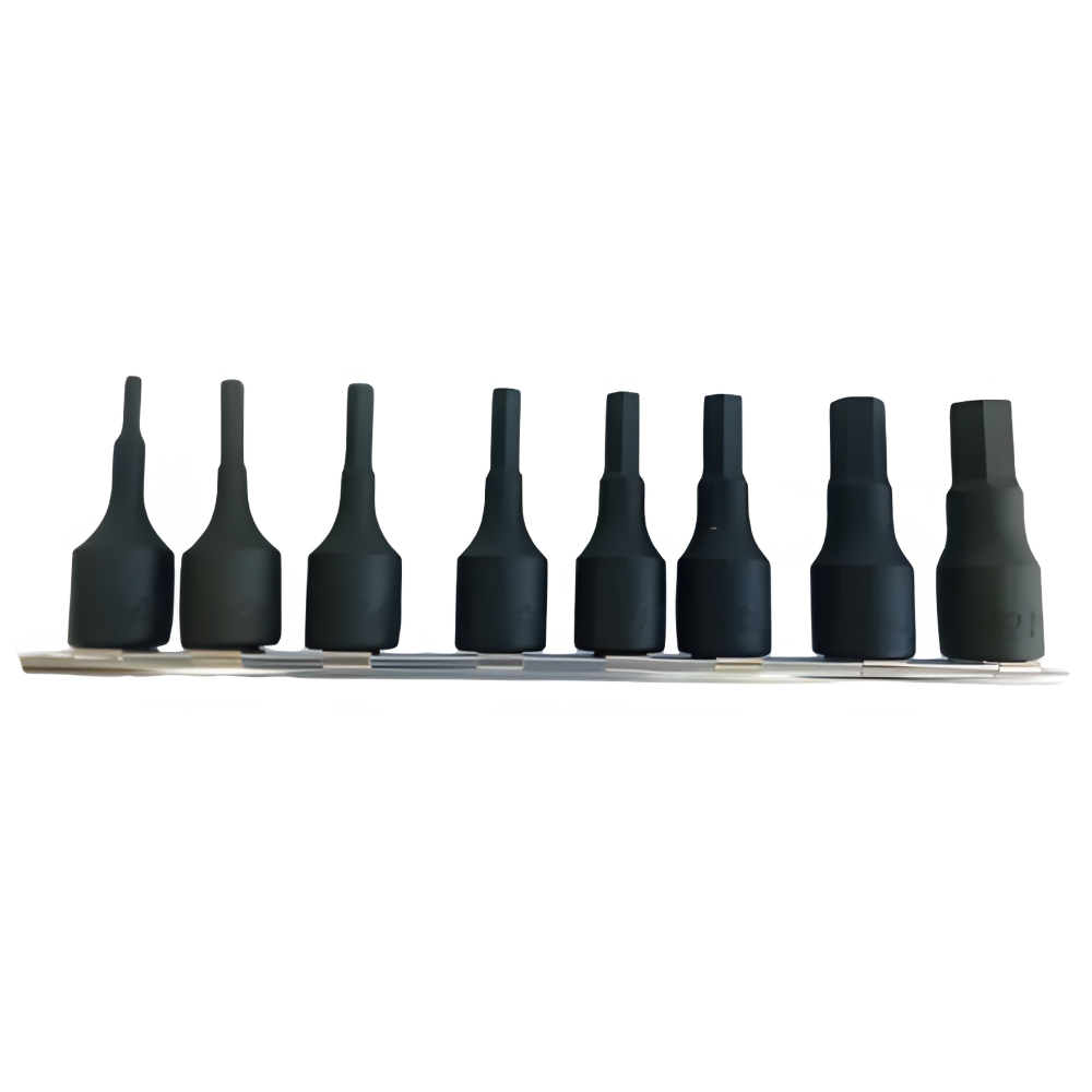 Koken 8pcs. 3/8 Dr. Impact Hexagonal Head Socket Set on Rail  3mm - 12mm  Made in Japan Model: RS3012M/8-L52