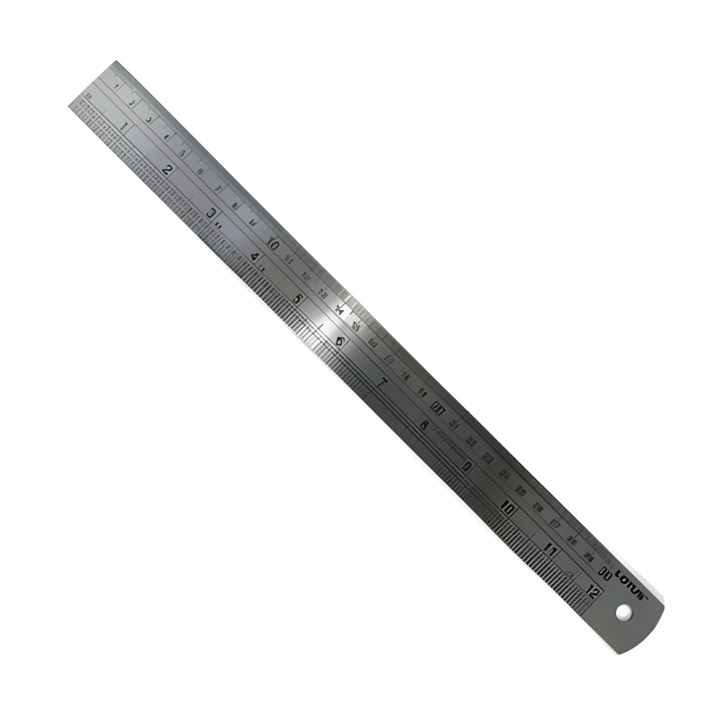 Lotus Stainless Steel Ruler 12"