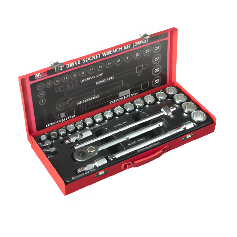 M10 24pc. 1/2 Dr. Socket Set 8 to 32mm 12pts. 419MB