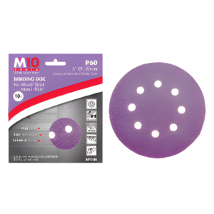 M10 5" Heavy Duty Velcro Sanding Disc (10 pcs.) for Wood & Metal - Grit: 60 & 80