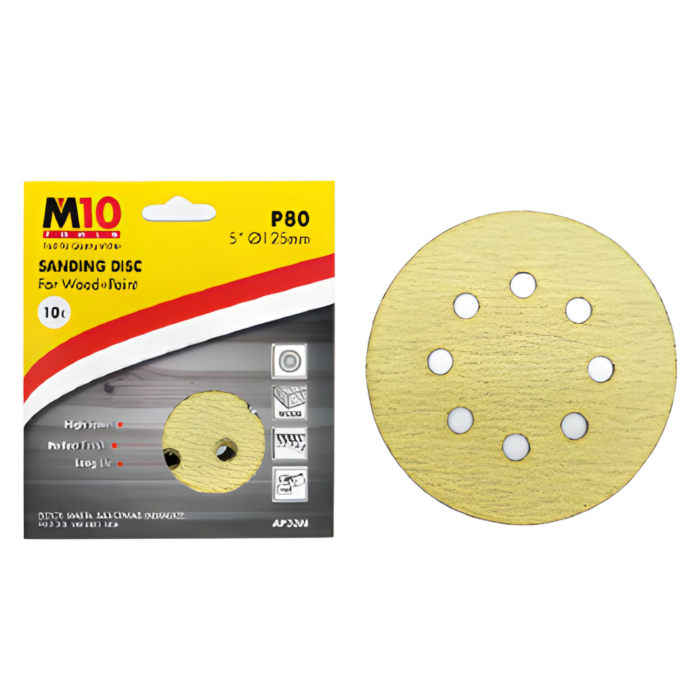 M10 5" Heavy Duty Velcro Sanding Disc 10 pcs. for Wood