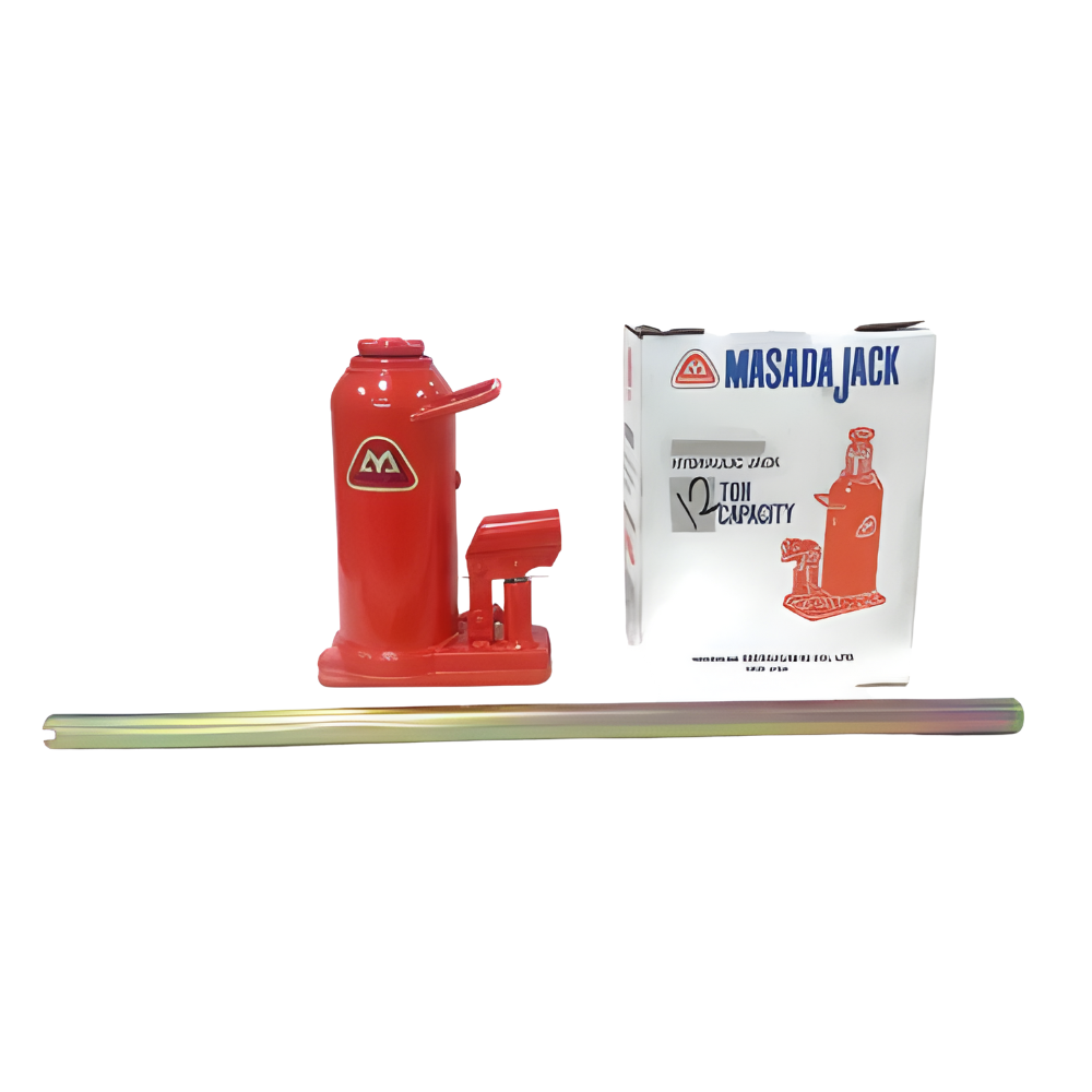 Masada 12 Tons Heavy Duty Bottle Type Hydraulic Jack Made in Japan - Image 3