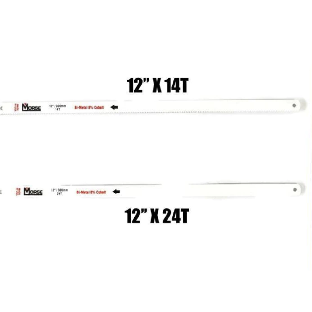 Morse Bi-Metal 8% Cobalt Hacksaw Blade 12" 14T & 24T Made in U.S.A.