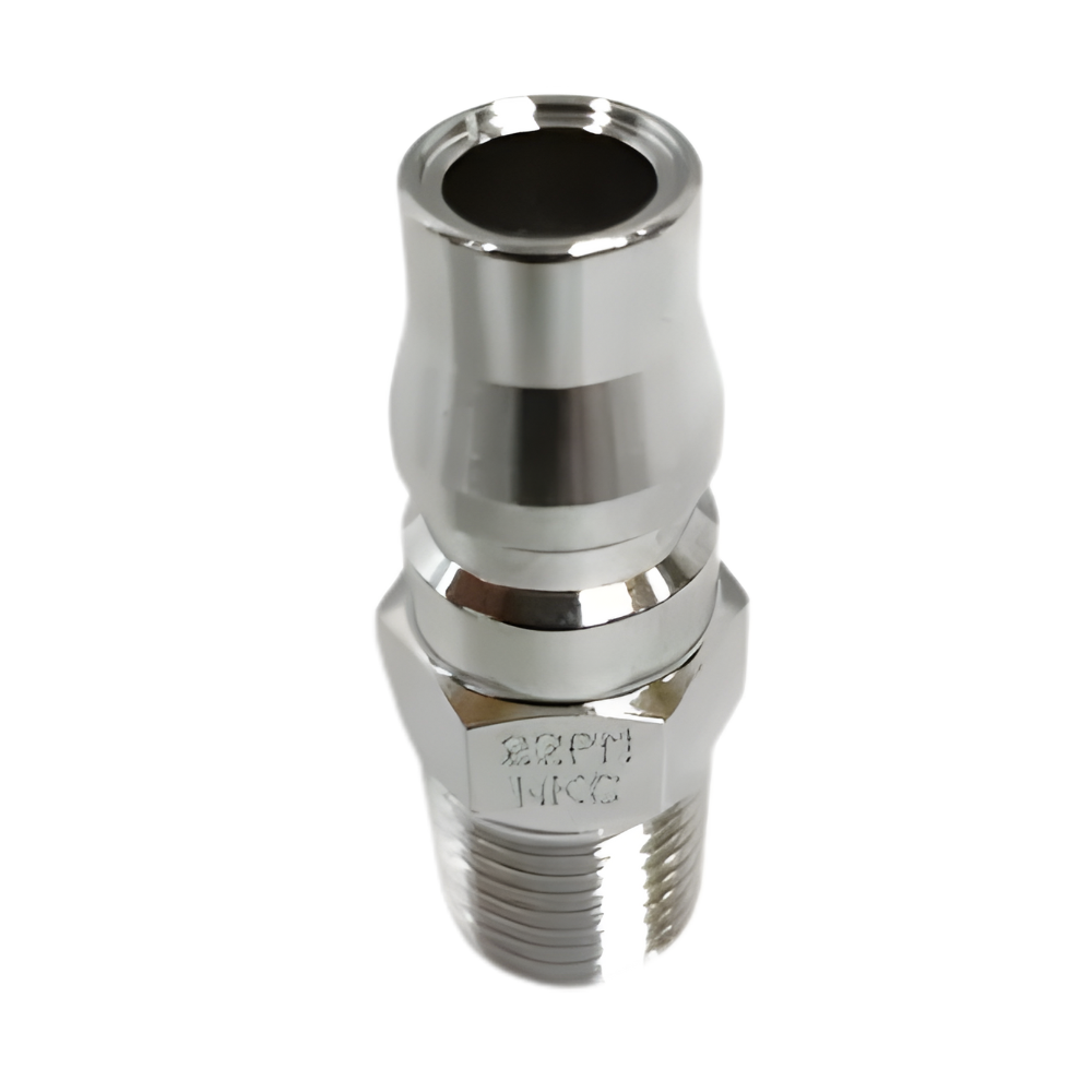 NKC Plug Male Thread Quick Coupler Plug (22PM-1/4", 23PM-3/8" & 24PM-1/2") Made in Japan
