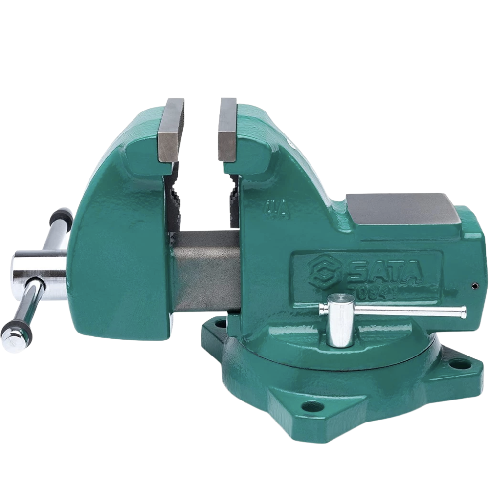 Sata by Nicholson Heavy Duty Steel Swivel Bench Vise 4"