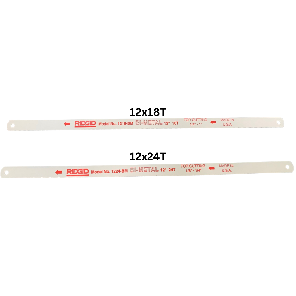 Ridgid Bi-Metal Hacksaw Blade 12" 18T & 24T Made in U.S.A.