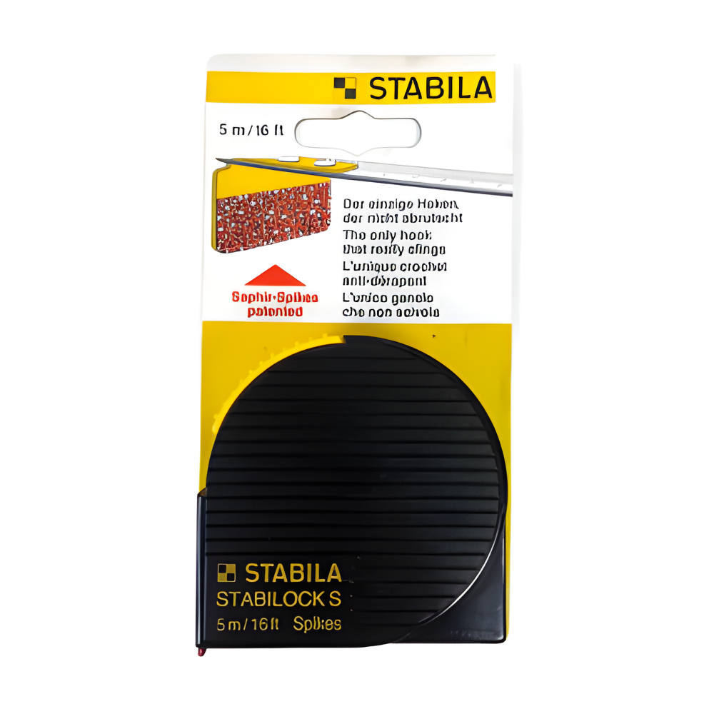 Stabila Saphir Spikes Patented Hook Tape Measure 5 meters Model: 6880
