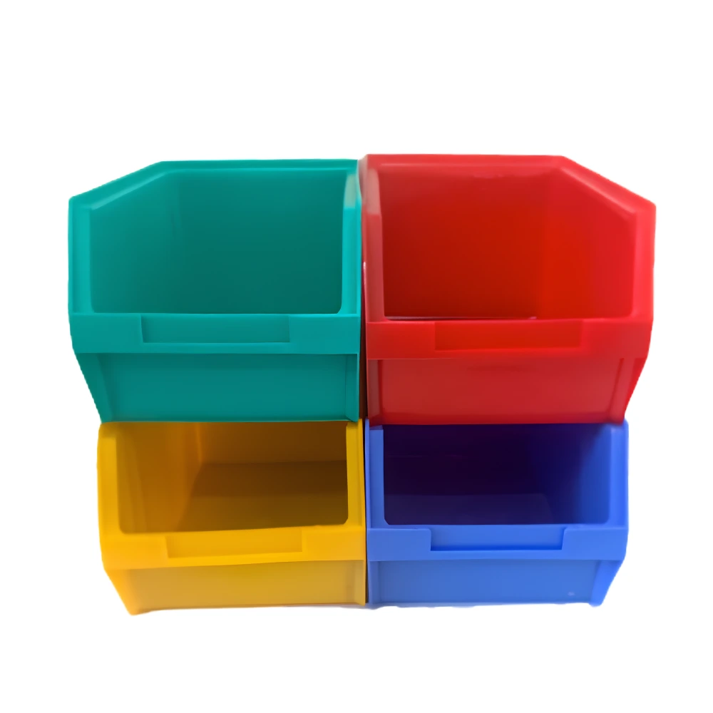 2 pcs. Heavy Duty Stackable Plastic Bin Box Size: Small 235x145x125mm - Assorted Colors