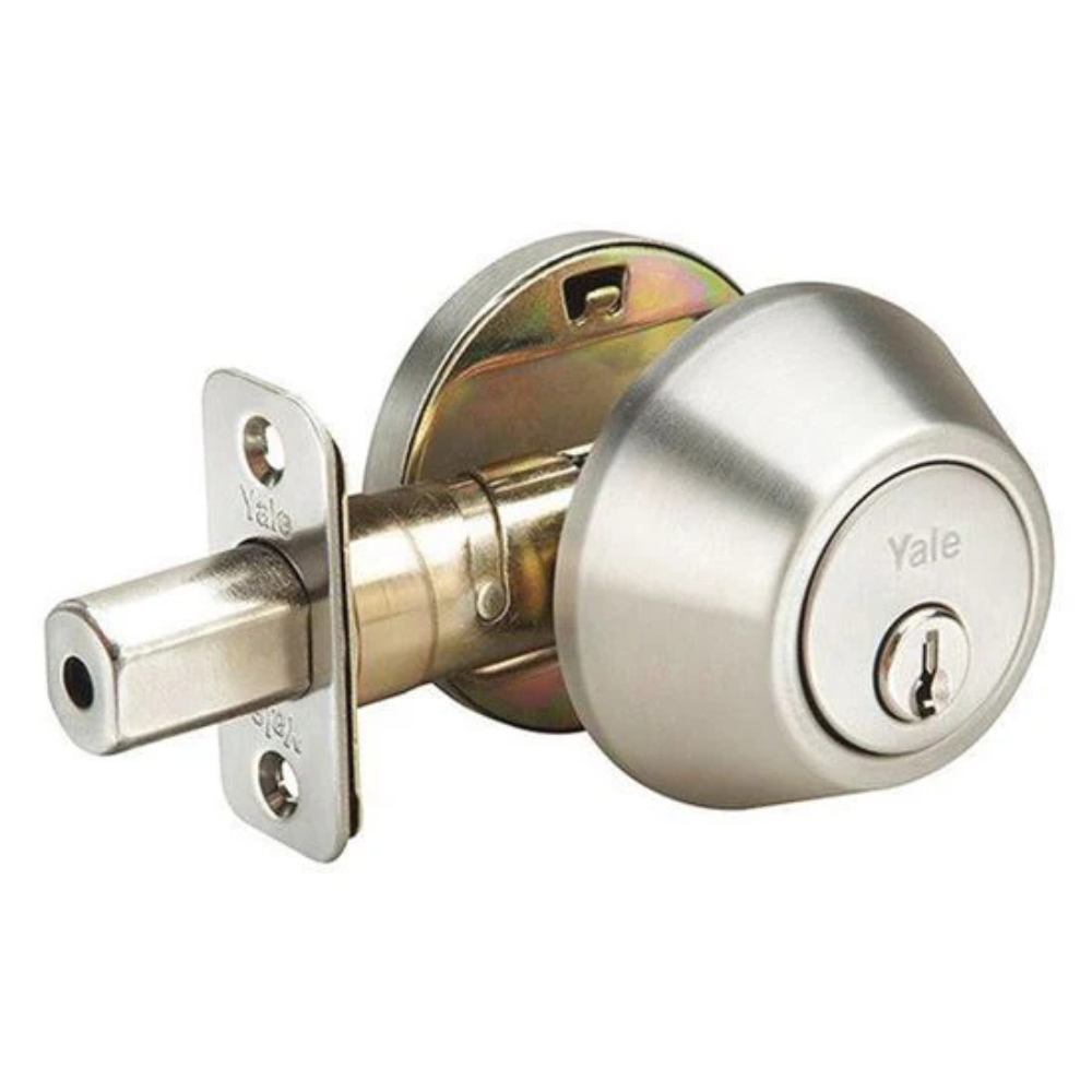 Yale Chrome Single Cylinder Dead Bolt V8111 (Chrome, Antique Brass & Gold)