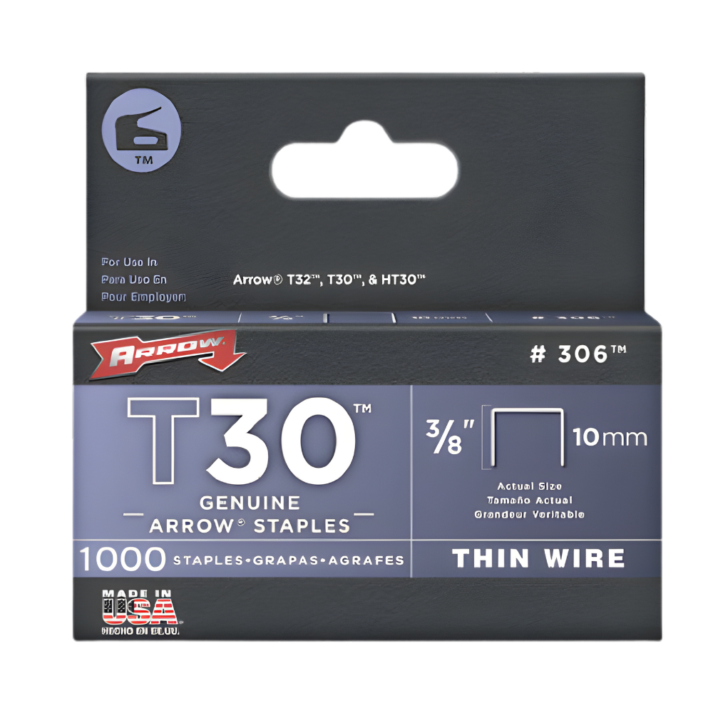 Arrow T30 Staples 5/16 or 8mm & 3/8 or 10mm (1000pcs.)
