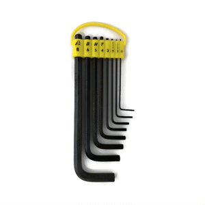 Eight 8 pc. Long Arm Ball Point Hex Allen Key Wrench Set in Plastic Holder 1.5 to 8mm 016-3 Made in Japan