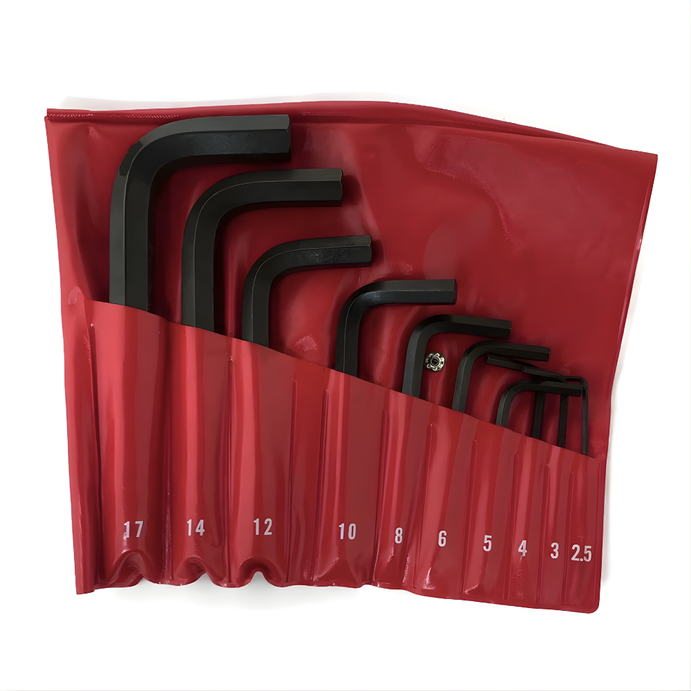 Eight 10 pc.  Hex Allen Key Wrench Set in Vinyl Pouch 2.5 to 17mm 012-3 Made in Japan