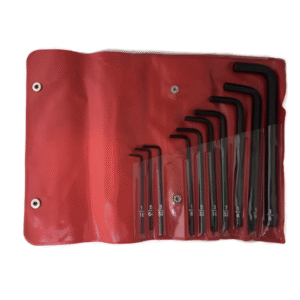 Eight 10 pc. Long Arm Hex Allen Key Wrench Set in Vinyl Pouch 1/16 to 3/8" 008-2 Made in Japan