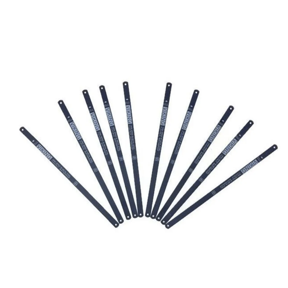 Viking 10pcs. High Speed Bi-Metal Steel Flexible Shatterproof Hacksaw Blade 12"x18 Teeth Made in Denmark