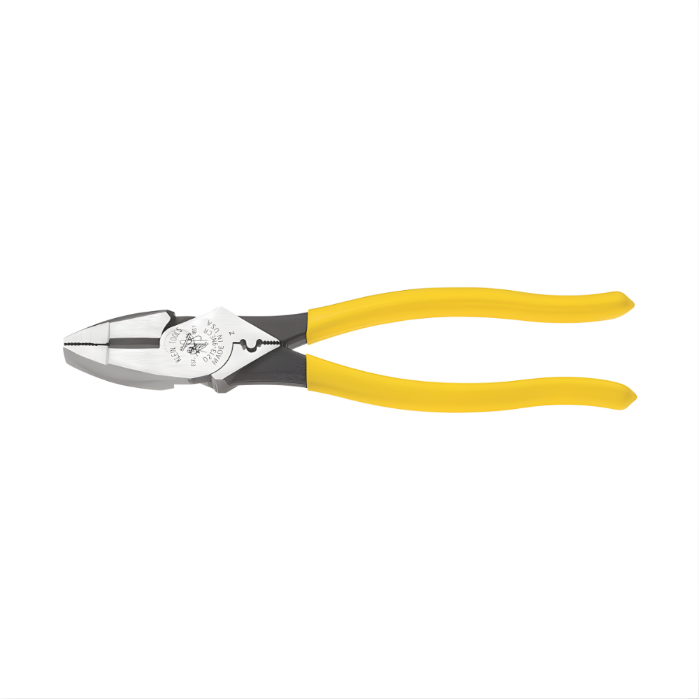 Klein High Leverage Side Cutting/Connector Crimping Pliers 9"