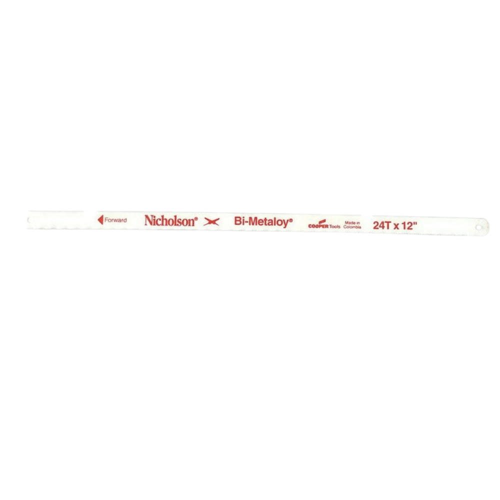 Nicholson Bi-Metaloy Hacksaw Blade 12" x 18T & 12" x 24T Made in Colombia - Image 3