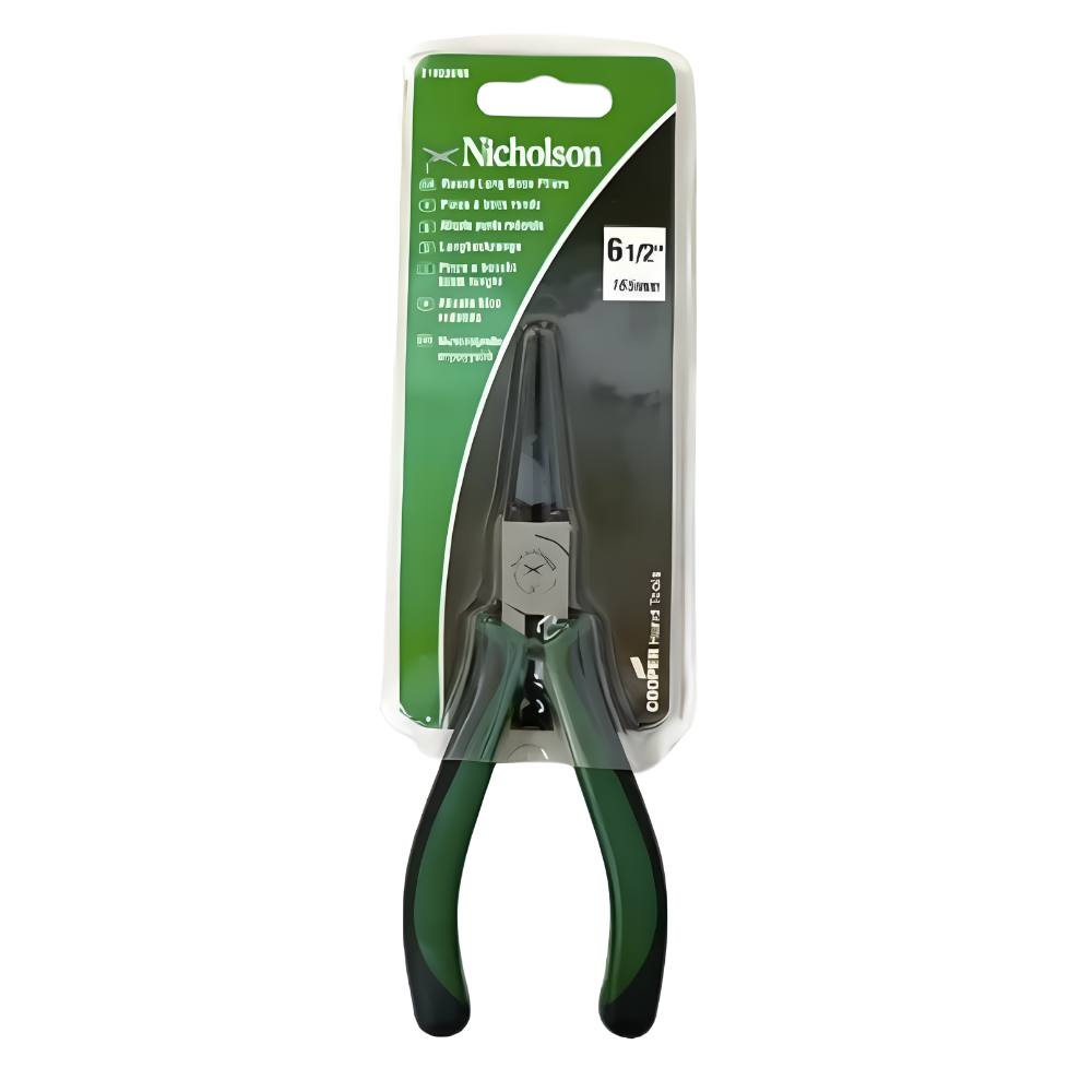 Nicholson Round Long Nose Pliers 6.5" Model: 219036NB