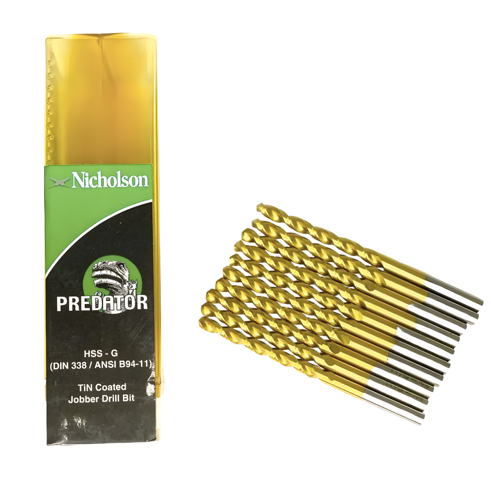 10 pcs. Nicholson Tin Coated Jobber Drill Bit 5mm