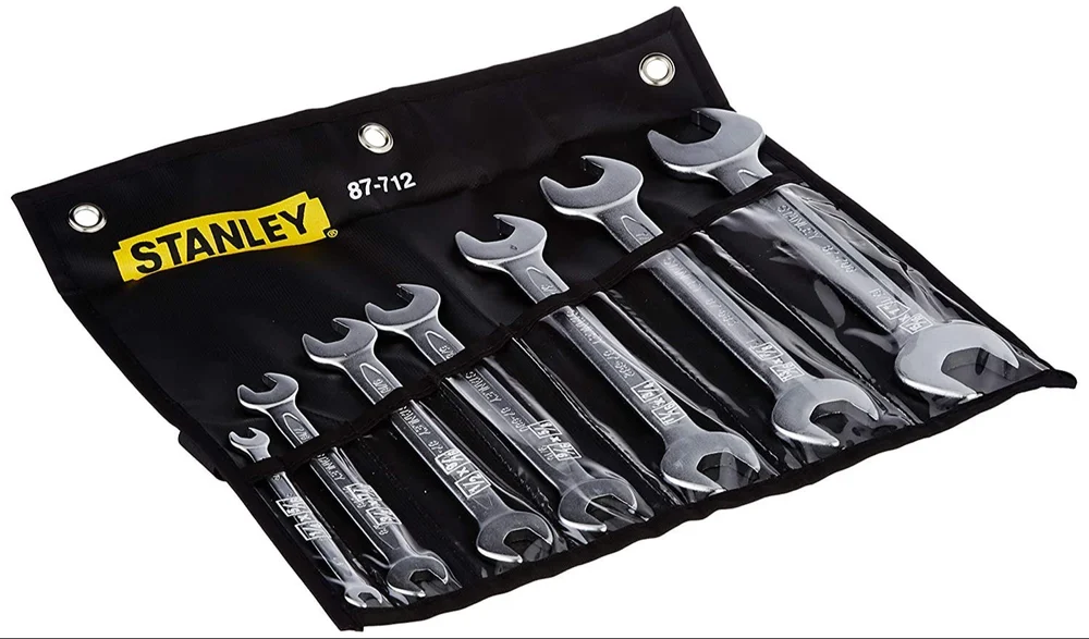 stanley 1 87 712 double open end wrench set silver 7 pieces 1000x1000