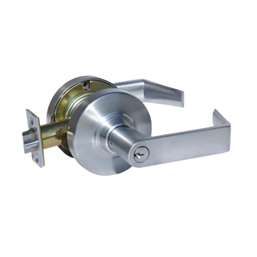 Yale Satin Finish Tubular Bathroom Door Knob Lever Set VL5382 US15