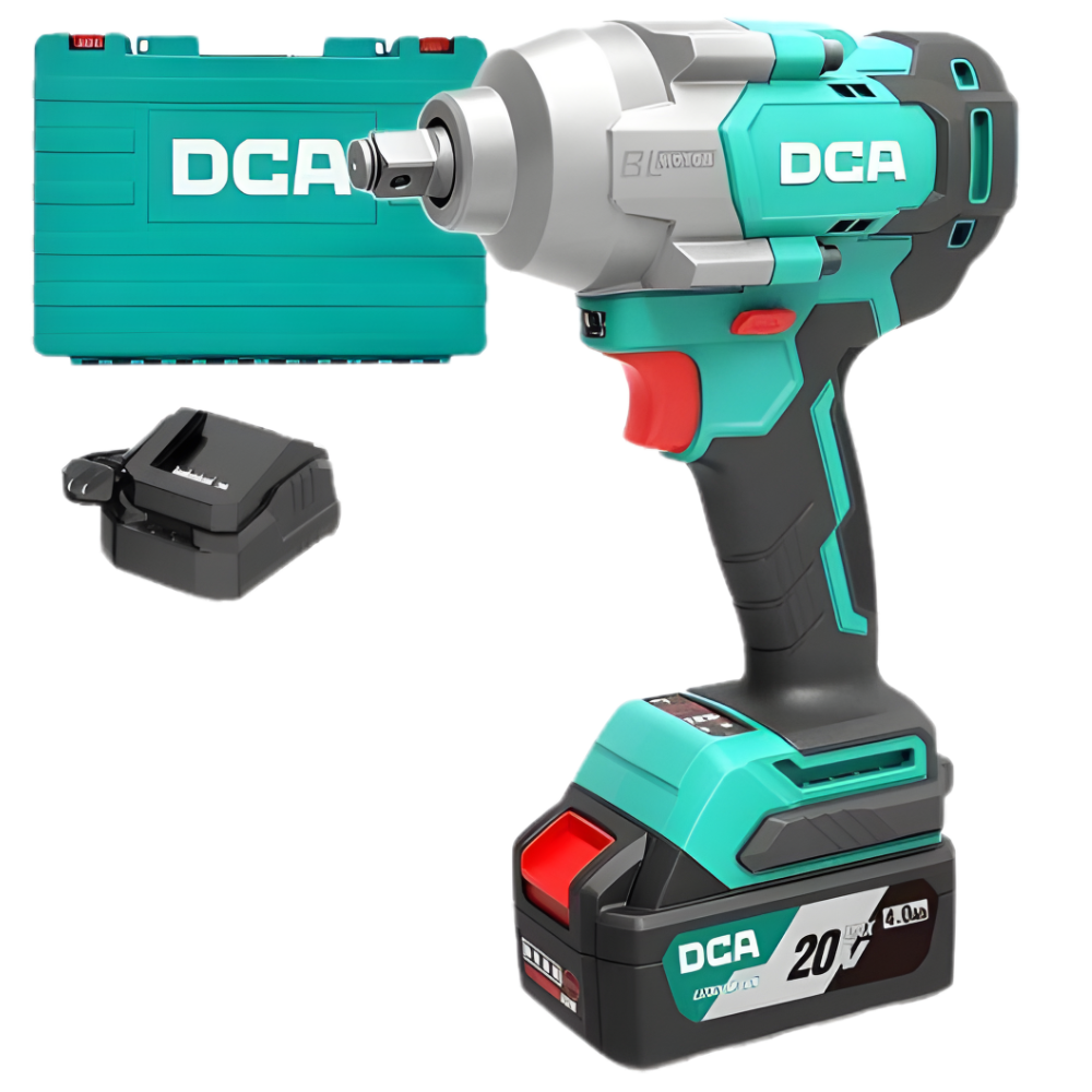 DCA 20V Cordless Brushless Impact Wrench 1/2" Drive 4.0Ah Model: ADPB488