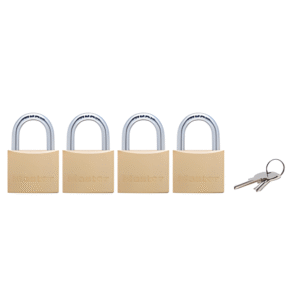 Master Lock 4pcs Keyed Alike Solid Brass Padlock 40mm 1902Q
