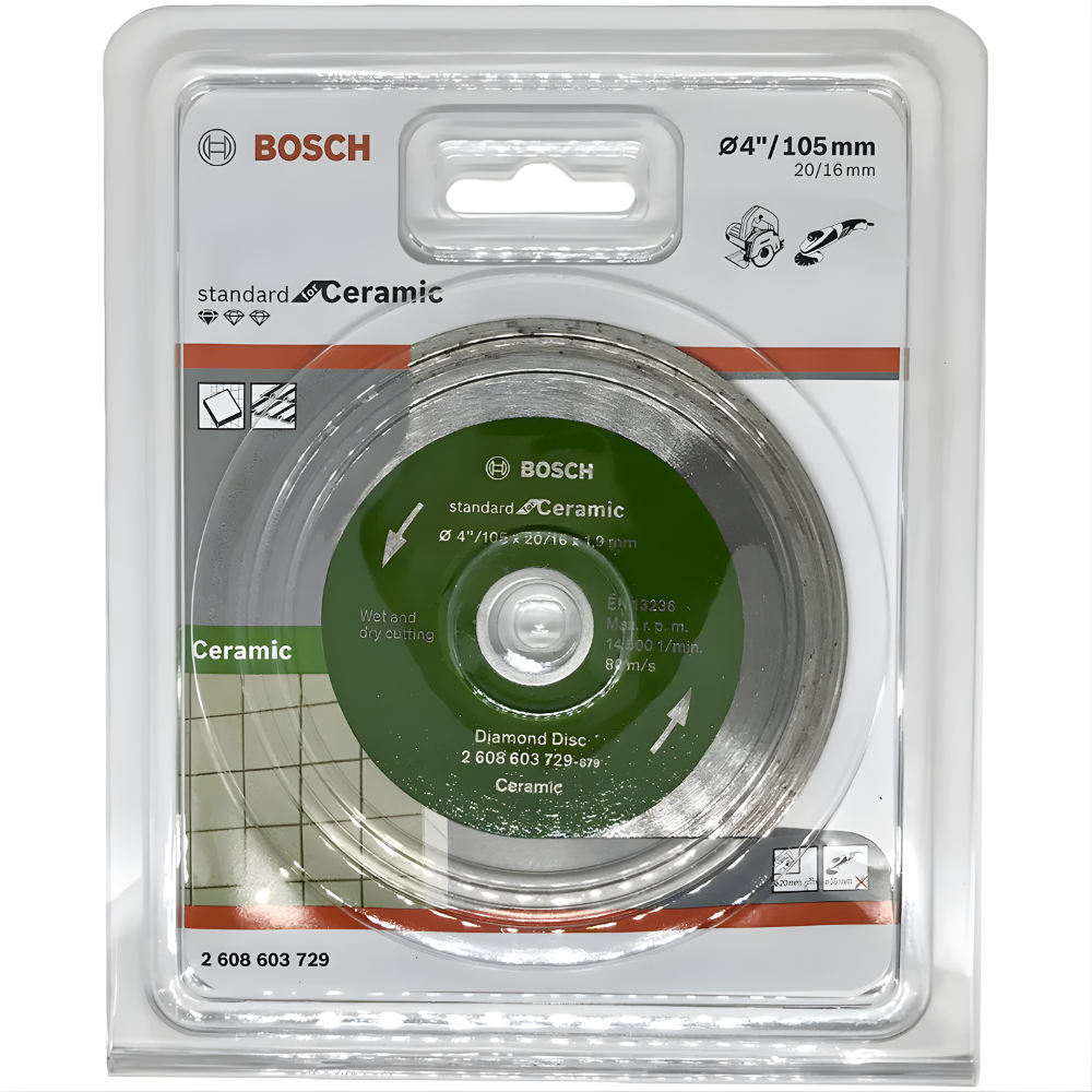 Bosch Diamond Disc 4" (For Tiles) Model: 2608603729