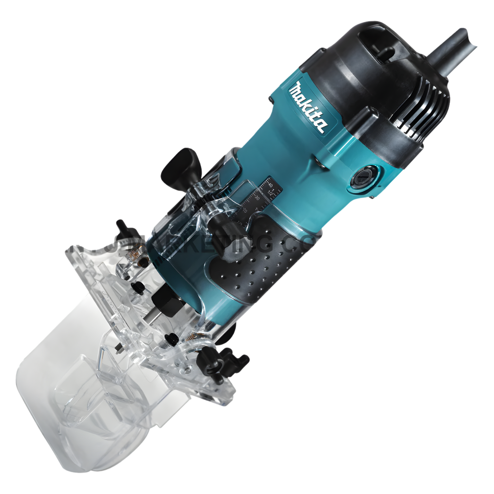 Makita 3712 Tilt Base Trimmer 1/4" 550W (Anti-Restart, Soft Start) - Image 2