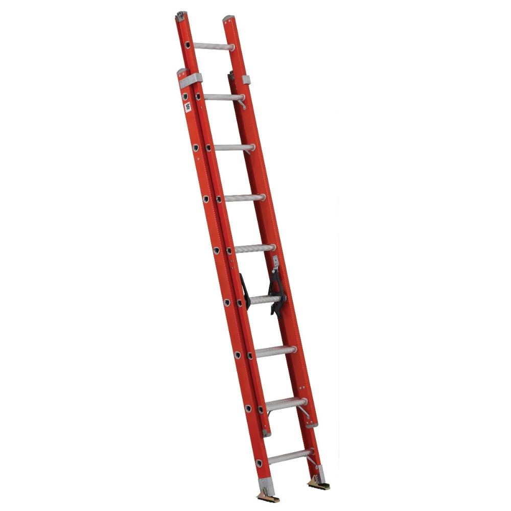 Louisville FE3200 Series Fiberglass Extension Ladder 300lbs. Made in Mexico