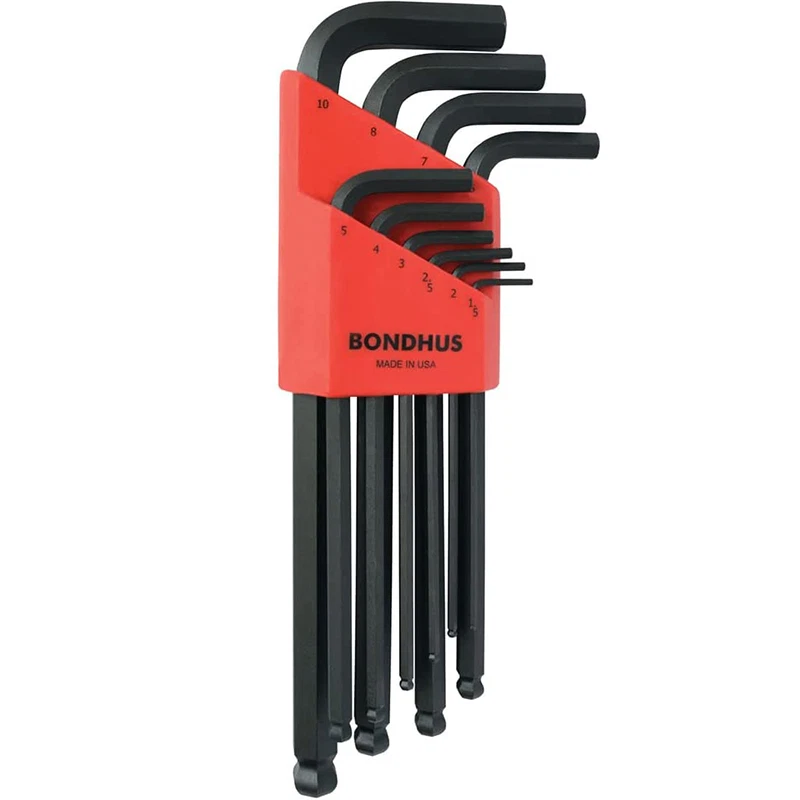 10pc. Bondhus 10990 Ballpoint Long Allen Wrench 1.5 to 10mm BLX10M Made in USA