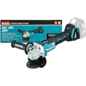 Makita DGA406Z Cordless Angle Grinder 100mm (4"), Anti-Restart Function, Electric Brake, Slide Switch Lock-On 18V (LXT-Series) [Bare]