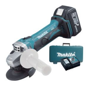 Makita DGA406RF Cordless Angle Grinder 100mm (4"), Anti-Restart Function,Electric Brake, Slide Switch Lock-On 18V(LXT-Series)