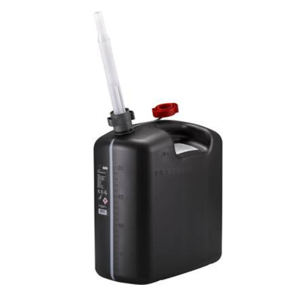 Pressol Black Plastic Fuel Tank Jerry Can with Flexible Nozzle Made in Germany