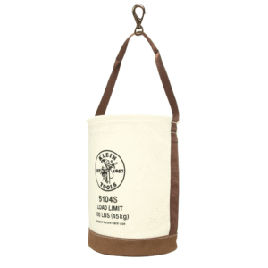 Klein 5104S Canvas Bucket, Leather Bottom, Swivel Snap, 12-Inch 5104S