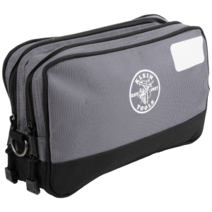 Klein Double Zipper Bag, 12 x 7-Inch, Gray 55583-1