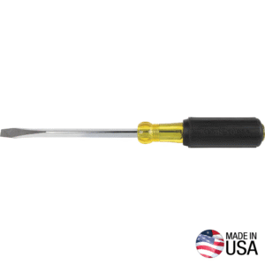 Klein 5/16-Inch Keystone Flat Screwdriver, 6-Inch Square Shank 600-6