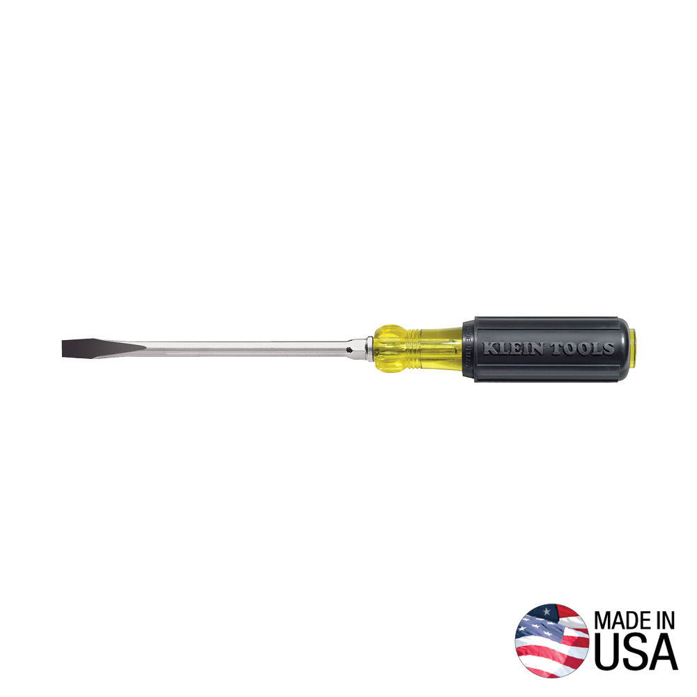 Klein 1/4-Inch Keystone Screwdriver, 4-Inch Round Shank 602-4