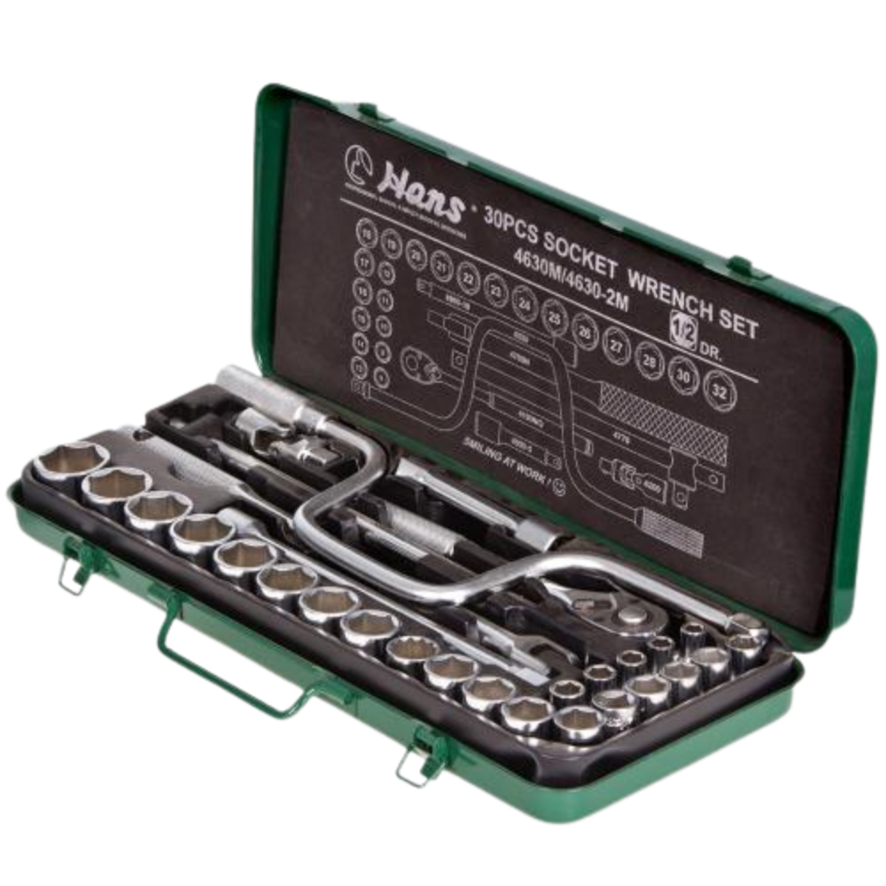 Hans 30pcs. 1/2" Dr. Socket Wrench Set 4630-2M