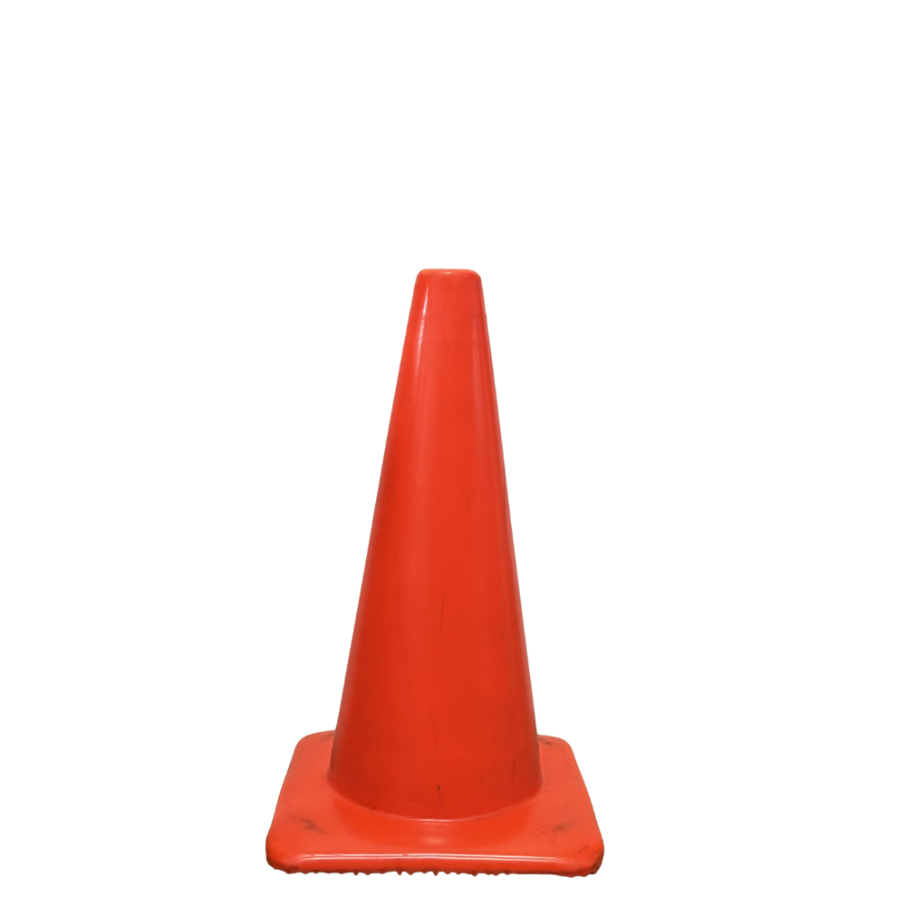 U.S.A. Rubber Traffic Cone 18" - Orange