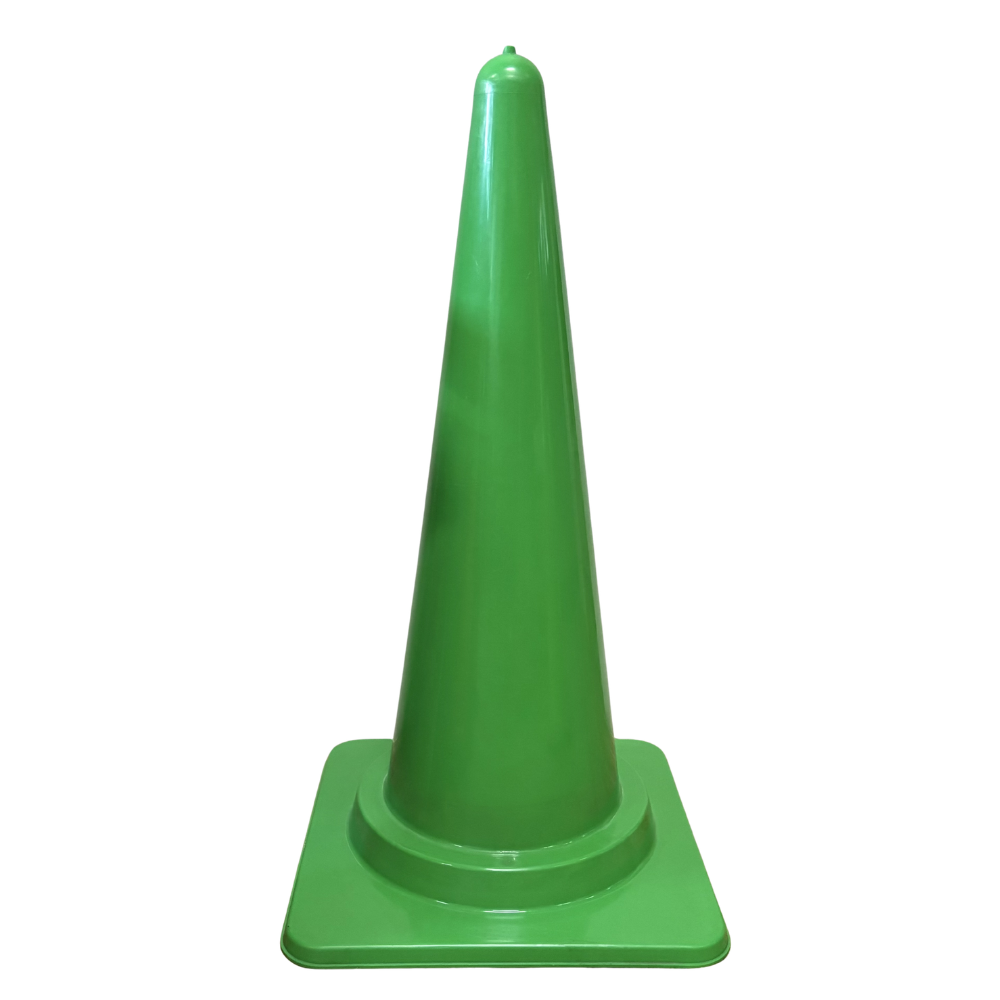 Hayashi Lightweight Plastic Traffic Cone 30" - Green