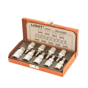 Light Japan 9pcs. 1/2" DR. Hex Bit Socket Set H-2209